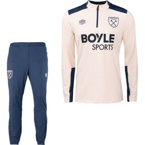 Umbro West Ham United Trainingspak 1/4-Zip 2025-2026 Beige Blauw