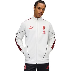 PUMA - AC Milan Pre-Match KING Trainingsjack - Wit Rood Zwart - 63% Gerecycled Polyester