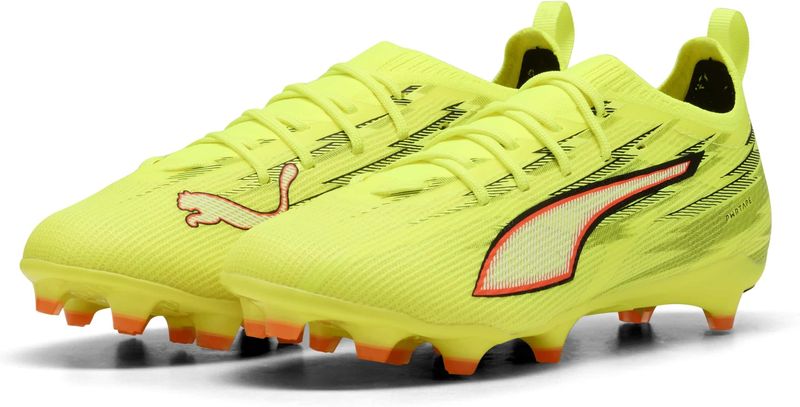PUMA ULTRA 6 PRO FG/AG voetbalschoenen, Zwart/Rood/Geel, Maat 29