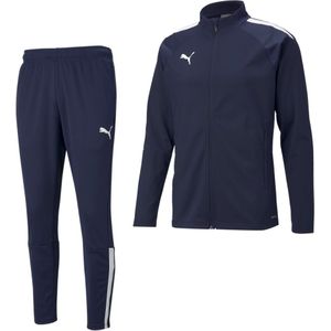 PUMA teamLIGA Full-Zip Trainingspak Donkerblauw Wit