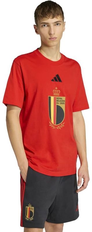 adidas België DNA Graphic T-Shirt 2026-2028 Rood Zwart