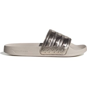 adidas Adilette Shower Slippers - Beige Zilver - Synthetische Wreefband - Cloudfoam-middenzool