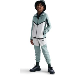 Nike Sportswear Tech Fleece Trainingspak Full-Zip Kids Grijsgroen Wit Zwart