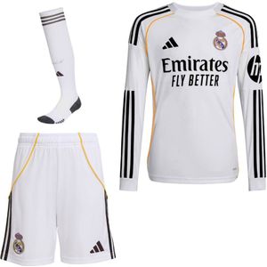 adidas Real Madrid Thuistenue Lange Mouwen 2025-2026 Kids