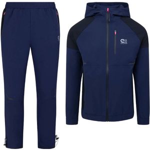 Cruyff Elite Trainingspak Full-Zip Donkerblauw Zwart Zilver Roze