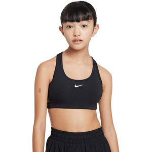 Nike Swoosh EasyOn Sportbeha Meisjes Zwart Wit