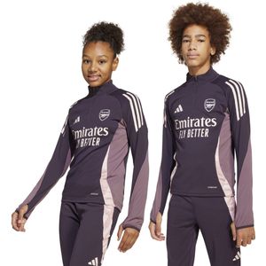 adidas Arsenal Trainingstrui 1/4-Zip 2024-2025 Kids Donkerpaars Beige Paars