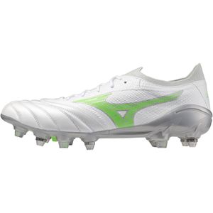 Mizuno Morelia Neo IV Beta Elite IJzeren-Nop Voetbalschoenen (SG) Zilver Felgroen