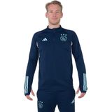 adidas Ajax Trainingstrui 2023-2024 Donkerblauw Lichtblauw Lichtroze