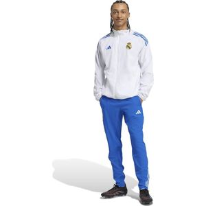 adidas Real Madrid Presentatie Trainingspak Full-Zip Europees 2025-2026 Wit Blauw