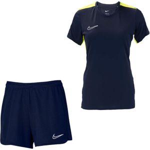 Nike Dri-FIT Academy 23 Trainingsset Dames Donkerblauw Geel Wit