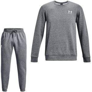 Under Armour Essential Fleece Crew Trainingspak Grijs Wit