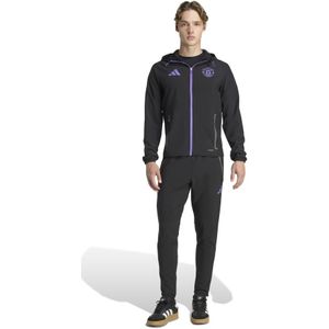 adidas Manchester United Vis Tech Trainingspak Full-Zip Zwart Paars