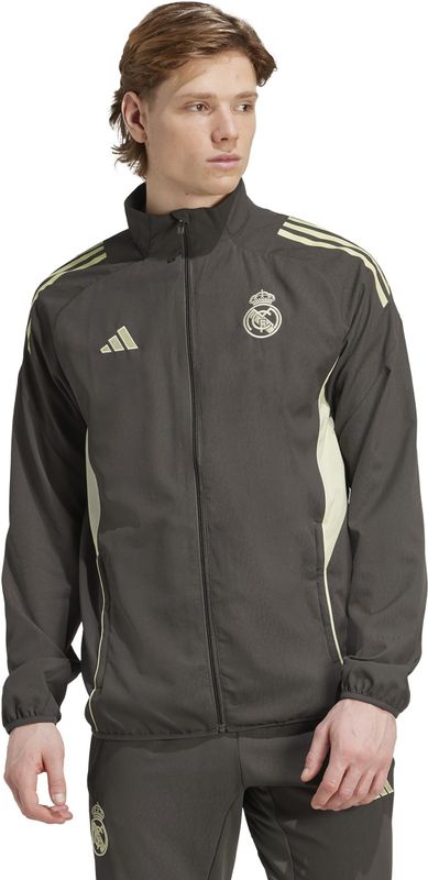 adidas - Real Madrid - Trainingsjack - Grijs Lichtgroen - 100% Gerecycled Polyester
