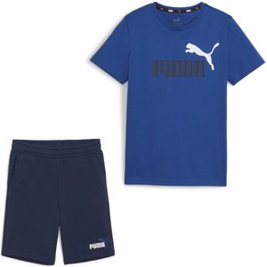 PUMA Essentials+ 2 Logo Zomerset Kids Blauw Donkerblauw Wit
