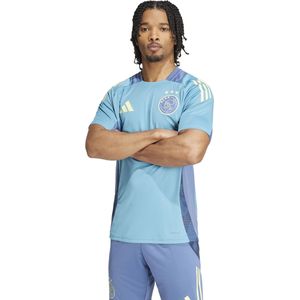 adidas Ajax Trainingsshirt 2024-2025 Lichtblauw Blauw Geel