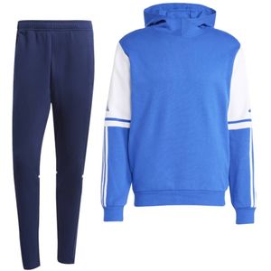 adidas Squadra 25 Sweat Hooded Trainingspak Blauw Donkerblauw Wit