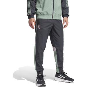 adidas Real Madrid Culturewear Trainingsbroek Woven 2024-2025 Donkergrijs Groen Paars