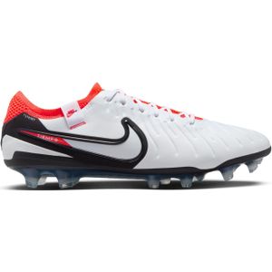 Nike Tiempo Legend 10 Elite Gras Voetbalschoenen (FG) Wit Zwart Felrood