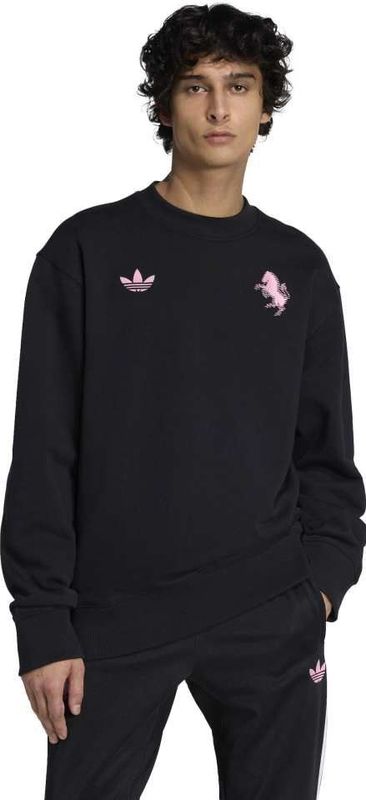 adidas Juventus Lifestyler Crew Sweater Zwart Roze