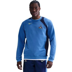 Nike Tottenham Hotspur Total 90 Crew Trainingstrui 2025-2026 Blauw Donkerblauw Felgeel
