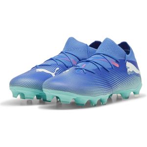 PUMA Future 7 Match Gras / Kunstgras Voetbalschoenen (MG) Blauw Turquoise Wit