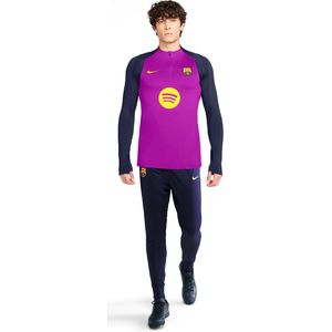 Nike FC Barcelona Strike Trainingspak 1/4-Zip 2025-2026 Felpaars Donkerblauw Goud