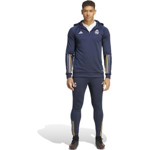 adidas Real Madrid Trainingspak Hooded 2023-2024 Donkerblauw Wit Goud