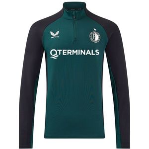 Castore Feyenoord Trainingstrui 1/4-Zip 2024-2025 Donkergroen Zwart