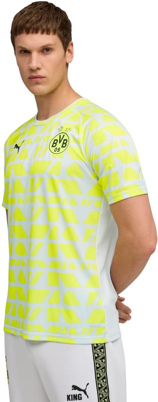 PUMA - Borussia Dortmund Pre-Match - Trainingsshirt - Zilver Geel - 2025-2026