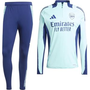 adidas Arsenal Trainingspak 1/4-Zip 2024-2025 Lichtblauw Donkerblauw