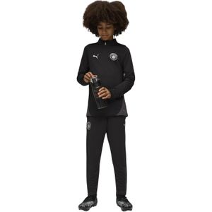 PUMA Manchester City Trainingspak 1/4-Zip 2025-2026 Kids Zwart Zilver
