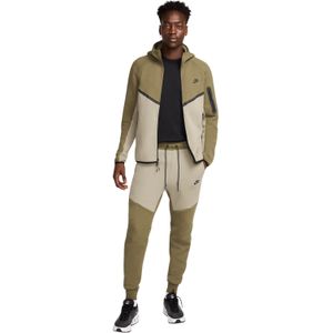 Nike Tech Fleece Sportswear Trainingspak Olijfgroen Beige Zwart