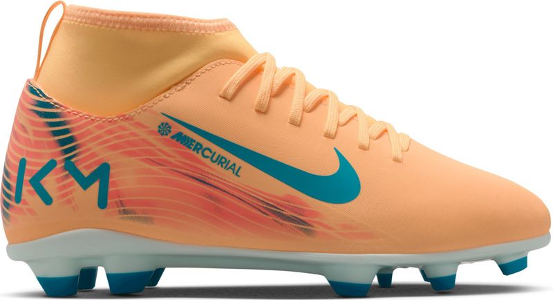 Nike - Mercurial Superfly 10 Mbappé Club - Voetbalschoenen - Lichtoranje Turquoise - Kids