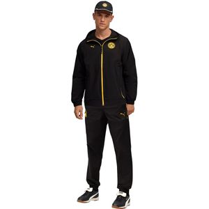 PUMA Borussia Dortmund Pumatech Woven Trainingspak Hooded Full-Zip 2025-2026 Zwart Geel