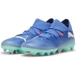 PUMA Future 7 Match Gras / Kunstgras Voetbalschoenen (MG) Kids Blauw Turquoise Wit