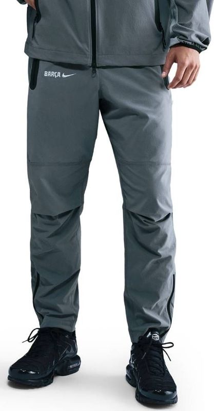Nike FC Barcelona Tech Woven Trainingsbroek 2025-2026 Donkergrijs Zwart