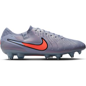 Nike Tiempo Legend 10 Elite IJzeren-Nop Voetbalschoenen (SG) Anti-Clog Lichtblauw Felrood Zwart