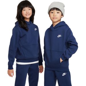 Nike Sportswear Club Fleece Hoodie Kids Donkerblauw Wit