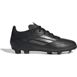 adidas F50 League Gras Voetbalschoenen (FG) Kids Zwart Grijs Goud