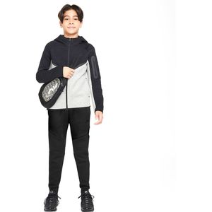 Nike Tech Fleece Sportswear Trainingspak Kids Zwart Lichtgrijs Zwart