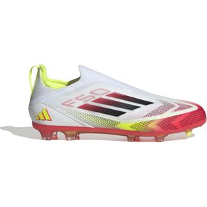 adidas F50 Elite Veterloze Gras Voetbalschoenen (FG) Kids Wit Rood Zwart Geel