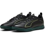 PUMA - Ultra 6 Play - Zaalvoetbalschoenen - Zwart - Donkergroen - Lichtgroen