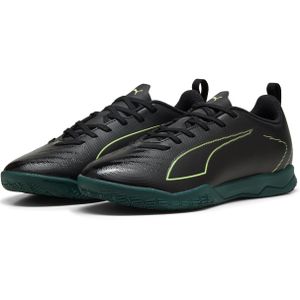 PUMA - Ultra 6 Play - Zaalvoetbalschoenen - Zwart - Donkergroen - Lichtgroen