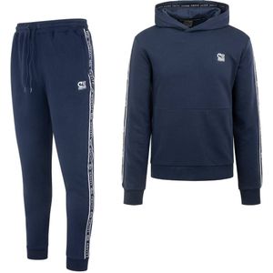 Cruyff Xicota Brand Hoodie Trainingspak Donkerblauw Wit