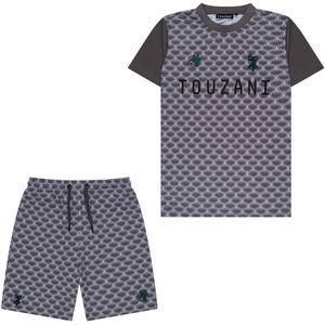 Touzani Hikarimono Hariwake Trainingsset Kids Donkergrijs Zwart