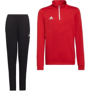 adidas Entrada 22 Trainingspak Kids Rood Zwart Wit