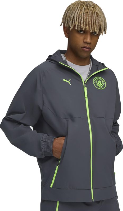 Puma - Manchester City Woven Jack - Blauw - Materiaal: Hoogwaardige stoffen