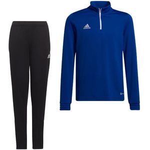 adidas Entrada 22 Trainingspak Kids Blauw Zwart Wit