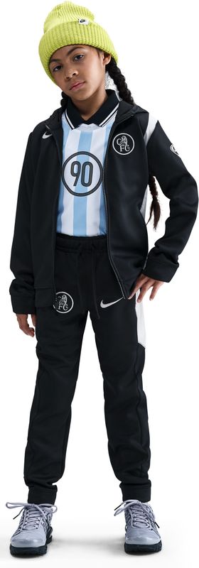 Nike - Chelsea Trainingspak - Zwart Wit - Full-Zip Woven 2025-2026 Kids